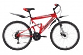 Велосипед CHALLENGER  Desperado Lux 26" красно-черный 18" (H000004248)(скоростей 18, ТормозаJAK-YK5 дисковые механич., переключатели - SHIMANO RD-TY21A/DNP, диаметр колес 26", тип амортизации(вилка) - пружинная стальная, вид велосипеда - двухподве