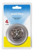 Светодиодный фонарь PUSH LIGHT 1 шт х 4 LED Smartbuy 3AAA