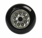 Светодиодный фонарь PUSH LIGHT 9 LED Smartbuy 3AAA, черный (SBF-118-K)