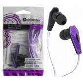 Наушники Defender Trendy-705 для MP3, сиренев&черный, 1,1 м