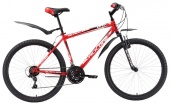 Велосипед BLACK ONE  Onix 26" красно-черный 18" (H000004166)(скоростей 18, ТормозаPower VBR-132S V-brake, переключатели - SHIMANO RD-TY21A/DNP, диаметр колес 26", тип амортизации(вилка) - пружинная стальная, вид велосипеда - хардтейл, материал рам