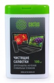 Чистящие средства  Салфетки Cactus CS-T1005 Мини туба с чистящими салфетками для планшетов, ноутбуко