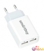 Сетевое ЗУ SmartBuy® FLASH, 2.1 А+1 А , белое, 2 USB (SBP-2011)