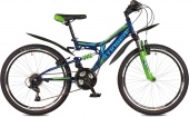 Велосипед STINGER 24" HIGHLANDER 100V 16,5" синий(24SFV.HIGH10.16BL6, TZ30/TY21/RS35)