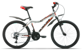 Велосипед BLACK ONE Ice 24" черно-оранжевый 13"(H000004211)(подростковый, скоростей - 18, Тормоза Power VBR-132S V-brake, переключатели - SHIMANO RD-TY21A/DNP, диаметр колес - 24", тип амортизации(вилка) - пружинная стальная, вид велосипеда - хард