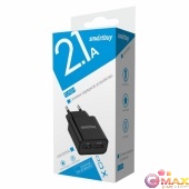 Сетевое ЗУ SmartBuy® FLASH, 2.1 А+1 А , черное, 2 USB (SBP-2010)