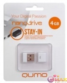 Флэш Диск QUMO 4GB NANO QM4GUD-NANO-W White