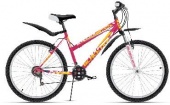 Велосипед BLACK ONE  Alta 26" розово-желтый 16" (H000004179)(скоростей 18, ТормозаPower VBR-132S V-brake, переключатели - SHIMANO RD-TY21A/DNP, диаметр колес 26", тип амортизации(вилка) - пружинная стальная, вид велосипеда - хардтейл, материал рам