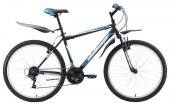 Велосипед CHALLENGER Agent 26" черно-синий 20"(H000003685)(скоростей - 18, Тормоза Power VBR-132S V-brake, переключатели - Power RD18-A/DNP, диаметр колес - 26", тип амортизации(вилка) - пружинная стальная, вид велосипеда - хардтейл, материал рамы