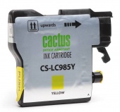 Картридж струйный Cactus CS-LC985Y желтый для Brother DCPJ315W/DCPJ515W/MFCJ265W (15мл)