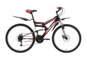 Велосипед CHALLENGER  Genesis Lux 26" черно-красный 19" (H000004230)(скоростей 18, ТормозаJAK-YK5 дисковые механич., переключатели - SHIMANO RD-TY21A/DNP, диаметр колес 26", тип амортизации(вилка) - пружинная стальная, вид велосипеда - двухподвес,