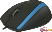 Мышь проводная Defender MM-340 черный+синий