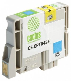 Картридж струйный Cactus CS-EPT0485 светло-голубой для Epson Stylus Photo R200/R220/R300/R320/R340/R