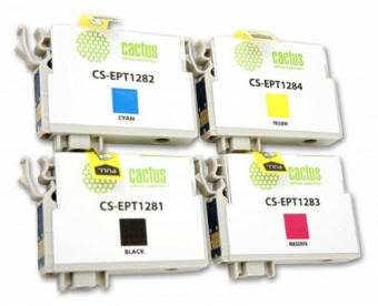 Картридж струйный Cactus CS-EPT1285 черный/голубой/пурпурный/желтый набор карт. для Epson Stylus SX1