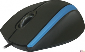 Мышь проводная Defender MM-340 черный+синий