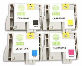 Картридж струйный Cactus CS-EPT0635 черный/голубой/пурпурный/желтый набор карт. для Epson Stylus C67