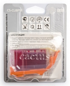 Картридж струйный Cactus CS-CLI8PM светло-пурпурный для Canon Pixma iP6600/iP6600d/iP6700/iP6700d/MP