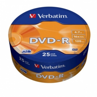 Verbatim DVD-R 4,7Gb 16x Shrink 25 (43730)