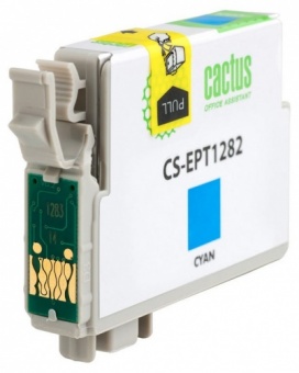 Картридж струйный Cactus CS-EPT1282 голубой для Epson Stylus S22/S125/SX420/SX425/Office BX305 (7мл)