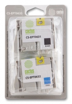 Картридж струйный Cactus CS-EPT0635 черный/голубой/пурпурный/желтый набор карт. для Epson Stylus C67