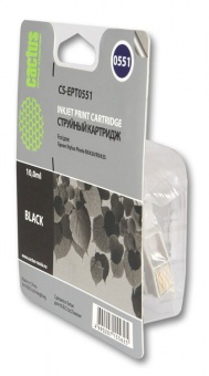 Картридж струйный Cactus CS-EPT0551 черный для Epson Stylus RX520/Stylus Photo R240 (10мл)