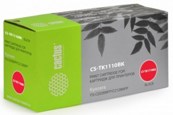 Тонер Картридж Cactus CS-TK1110BK черный для Kyocera FS 1020MFP/1040/1120MFP (2500стр.)